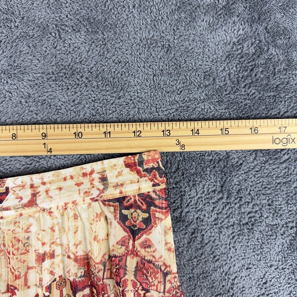 Anthropologie‎ Akemi + Kin Skirt Womens XS Red Floral Pleated Boho Midi Lined - Picture 4 of 8
